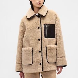 Gap × Sandy Liang Reversible Vegan Leather Sherpa Jacket
